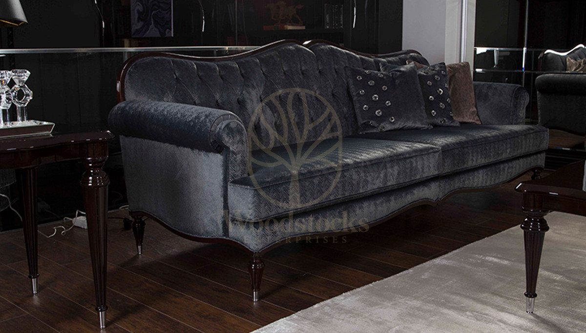 Luxury Sentinus Art Deco Handcrafted Teak Sofa Set, Saharanpur, view 6