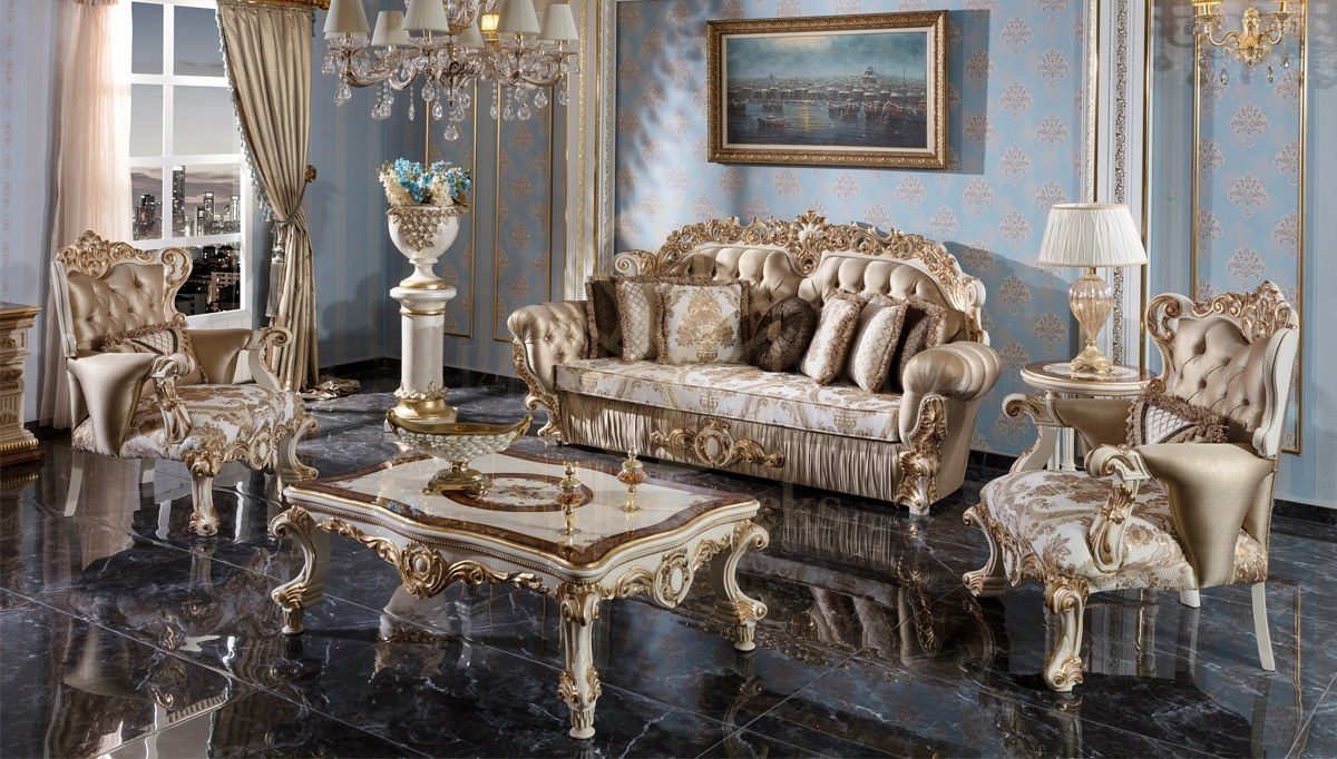 Royal Imparator Hand Carved Teak Sofa Set, Saharanpur, Sofa Set