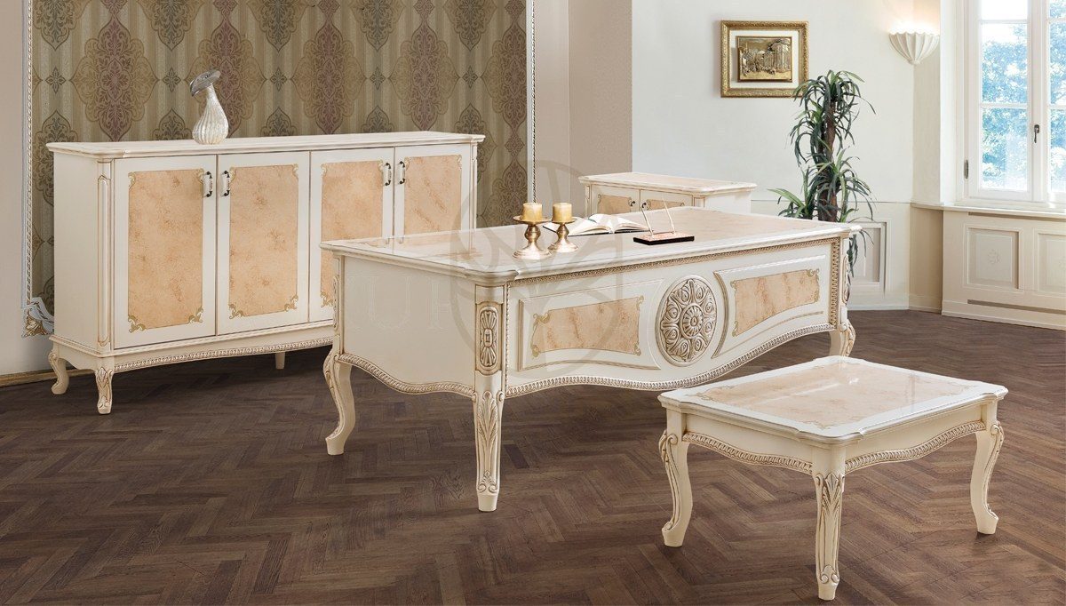 Royal Rozena Hand Carved Teak Office Table, Saharanpur, Office & Study Table