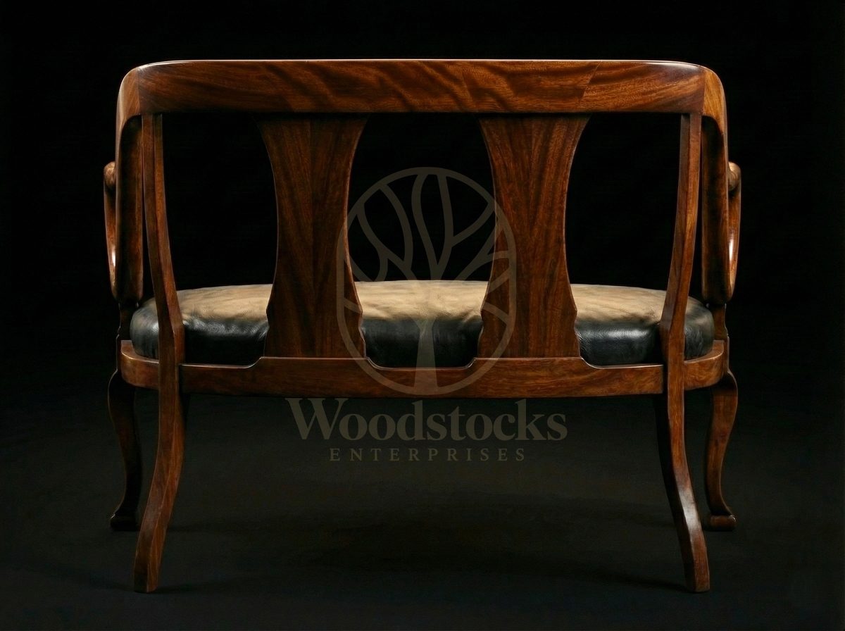 Luxury Teak Passy Art Deco Drawing-Room Settee, Saharanpur, view 3