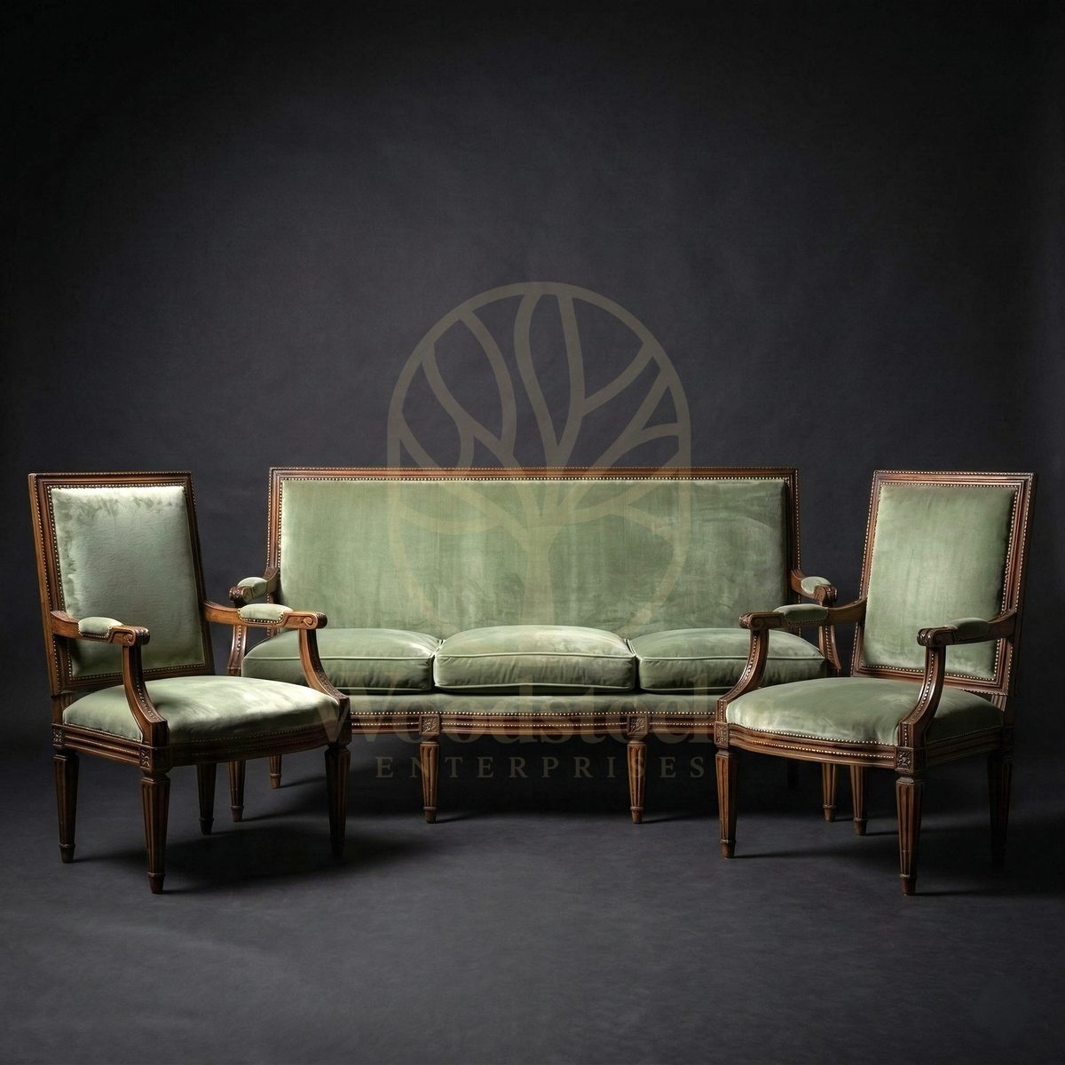Royal Teak Versailles Louis XVI Canapé Salon Suite, Saharanpur, Sofa Set