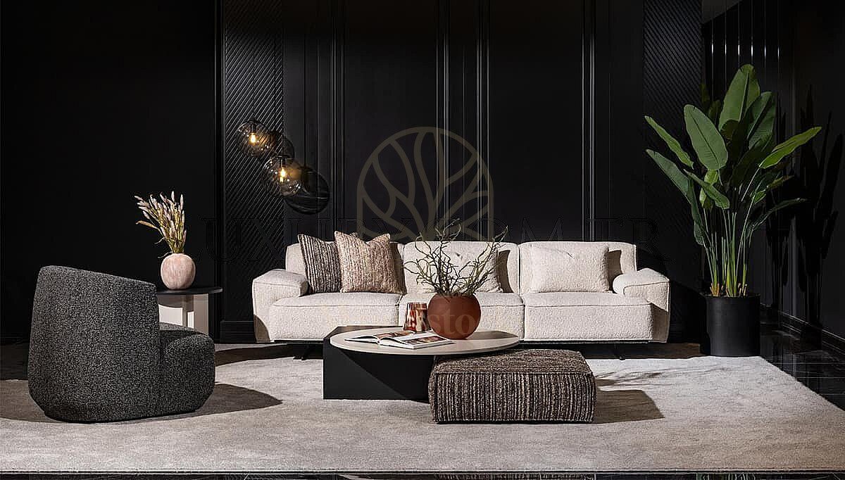 Luxury Varese Grey Handcrafted Teak Sofa Set, Saharanpur, view 3