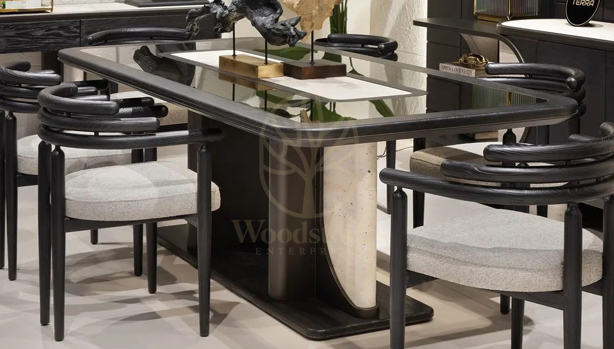 Luxury Liora Handcrafted Teak Dining Table Set, Saharanpur, view 9