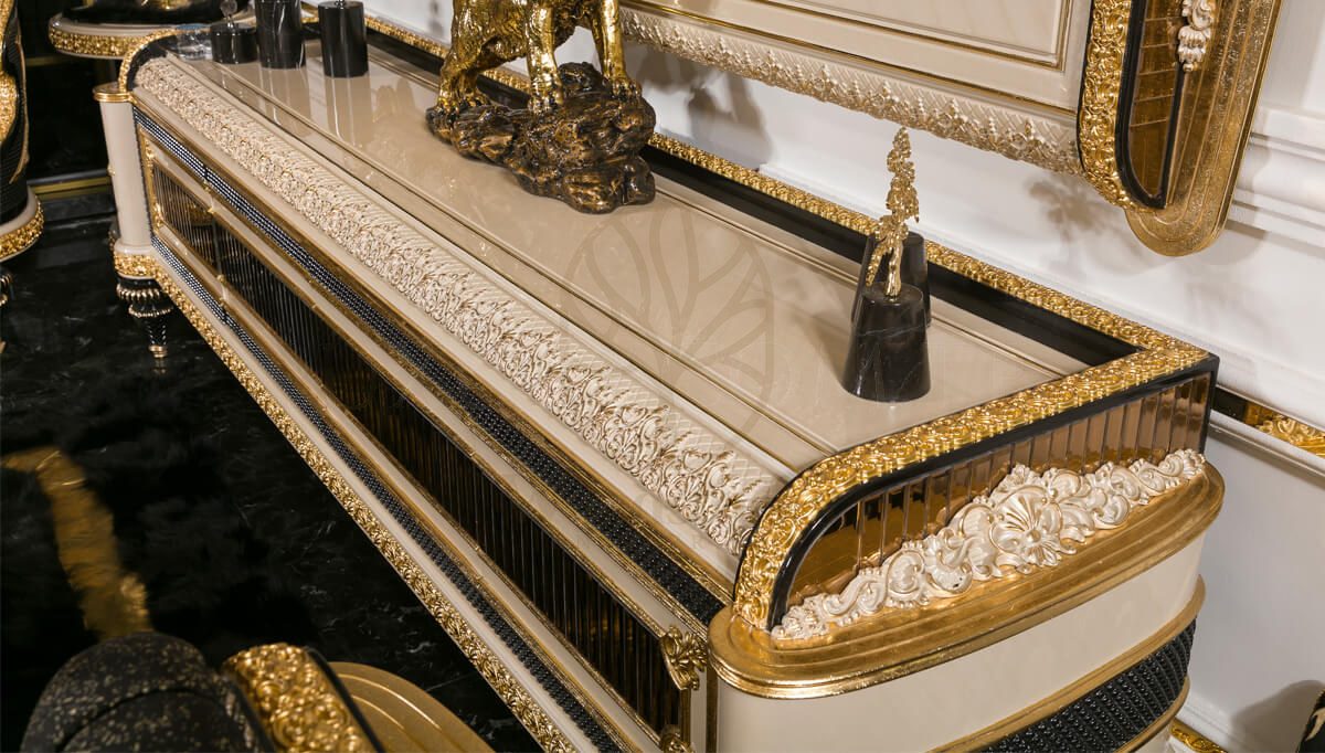 Royal Serenity Hand Carved Teak TV Cabinet, Saharanpur, view 3