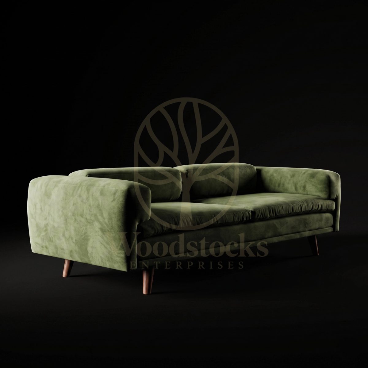 Luxury Teak Bloomsbury Mid Century Modern Diplomat Sofa, Saharanpur, view 2