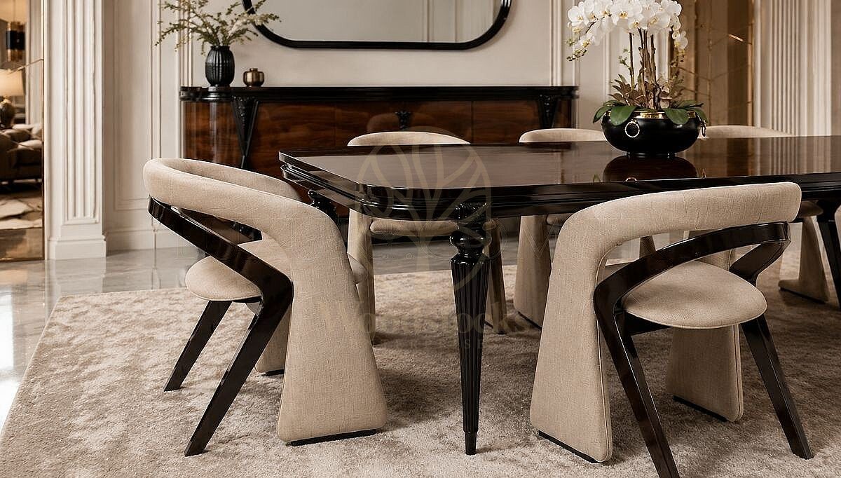 Luxury Tudor Handcrafted Teak Dining Table Set, Saharanpur, view 2