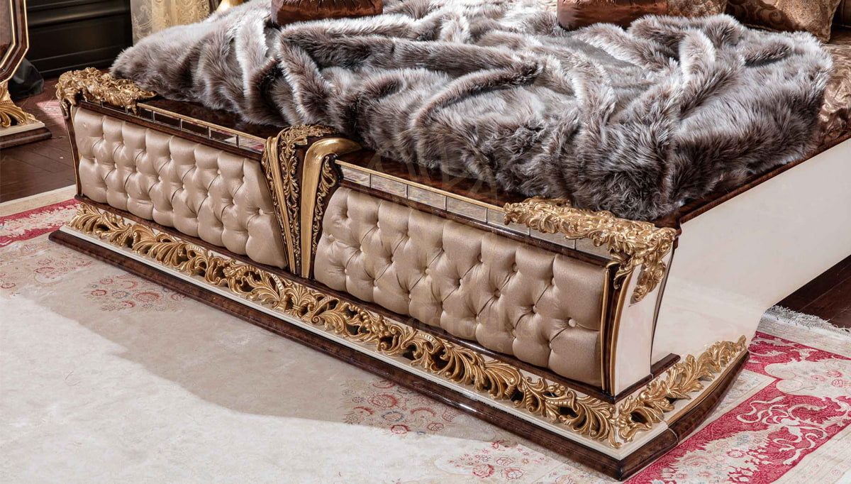 Royal Eritre Bronze Hand Carved Teak King Size Bed, Saharanpur, view 6