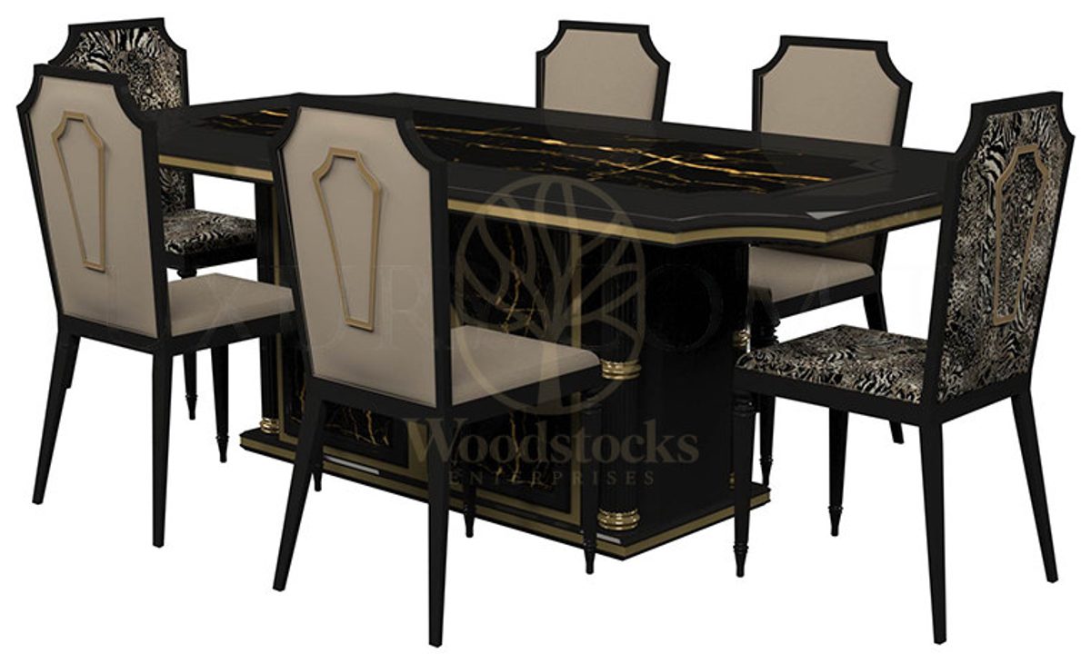 Luxury Dallas Handcrafted Teak Dining Table Set, Saharanpur, view 8