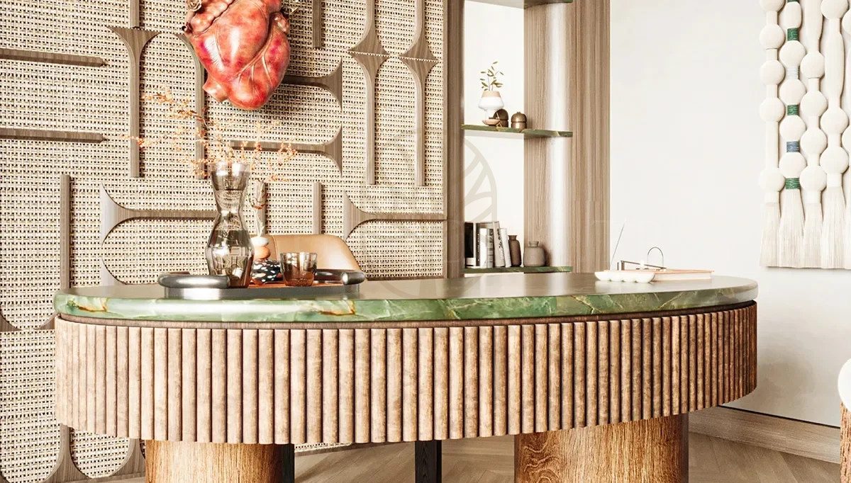 Luxury Oslo Handcrafted Teak Office Table, Saharanpur, view 5