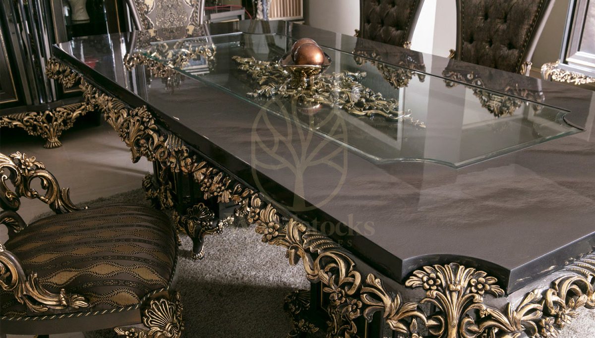 Royal Vitton Hand Carved Teak Dining Table Set, Saharanpur, view 4