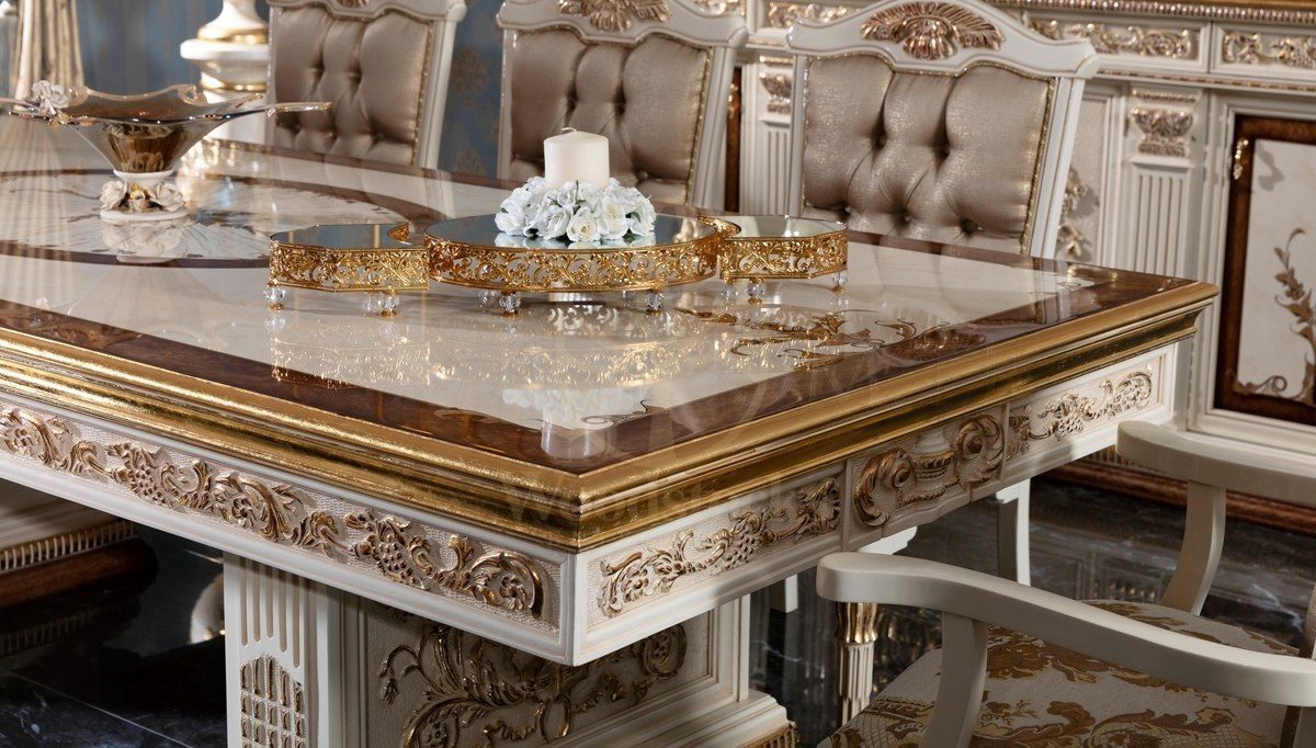 Royal Imparator Hand Carved Teak Dining Table Set, Saharanpur, view 8