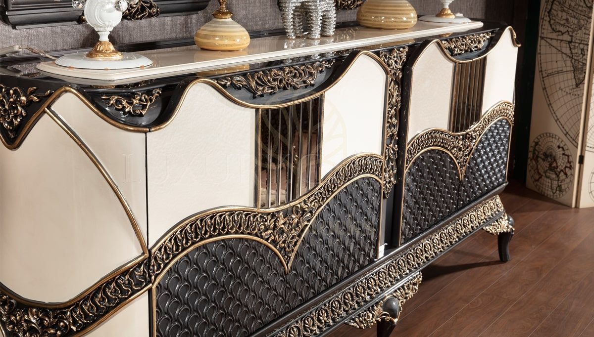 Royal Resso Hand Carved Teak Dining Table Set, Saharanpur, view 7