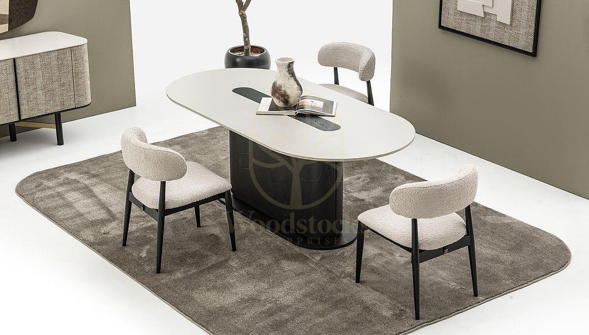 Luxury Orvada Handcrafted Teak Dining Table Set, Saharanpur, view 5
