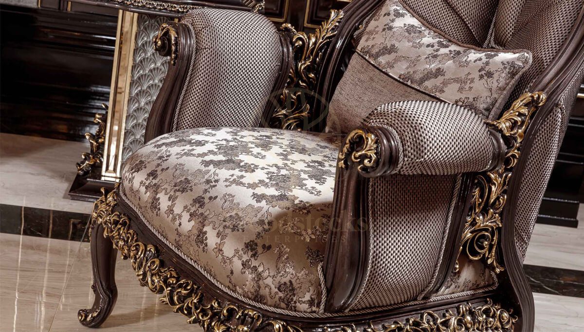 Royal Bergama Bronze Hand Carved Teak Sofa Set, Saharanpur, view 8