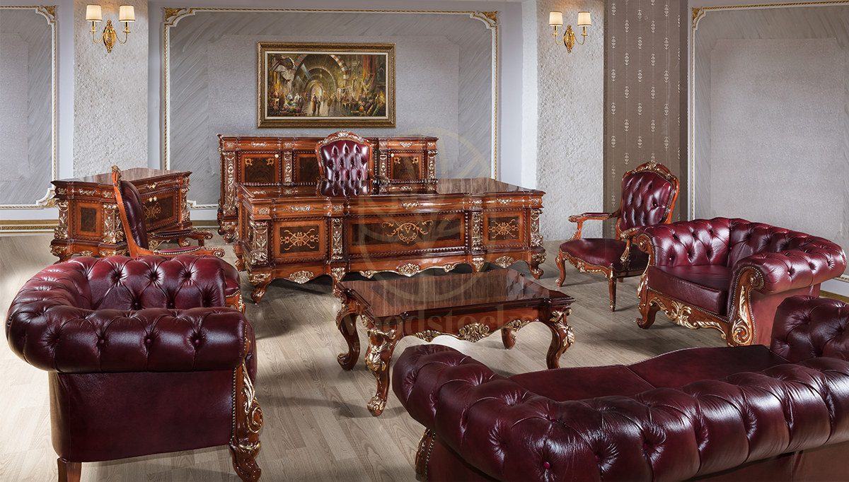 Royal Saray Hand Carved Teak Office Table, Saharanpur, Office & Study Table