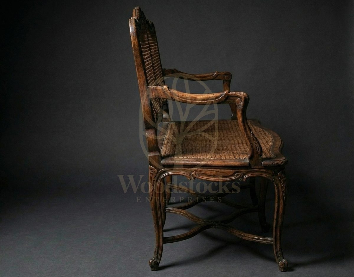 Royal Hand Carved Teak Bourgogne Louis XV Settee, Saharanpur, view 6
