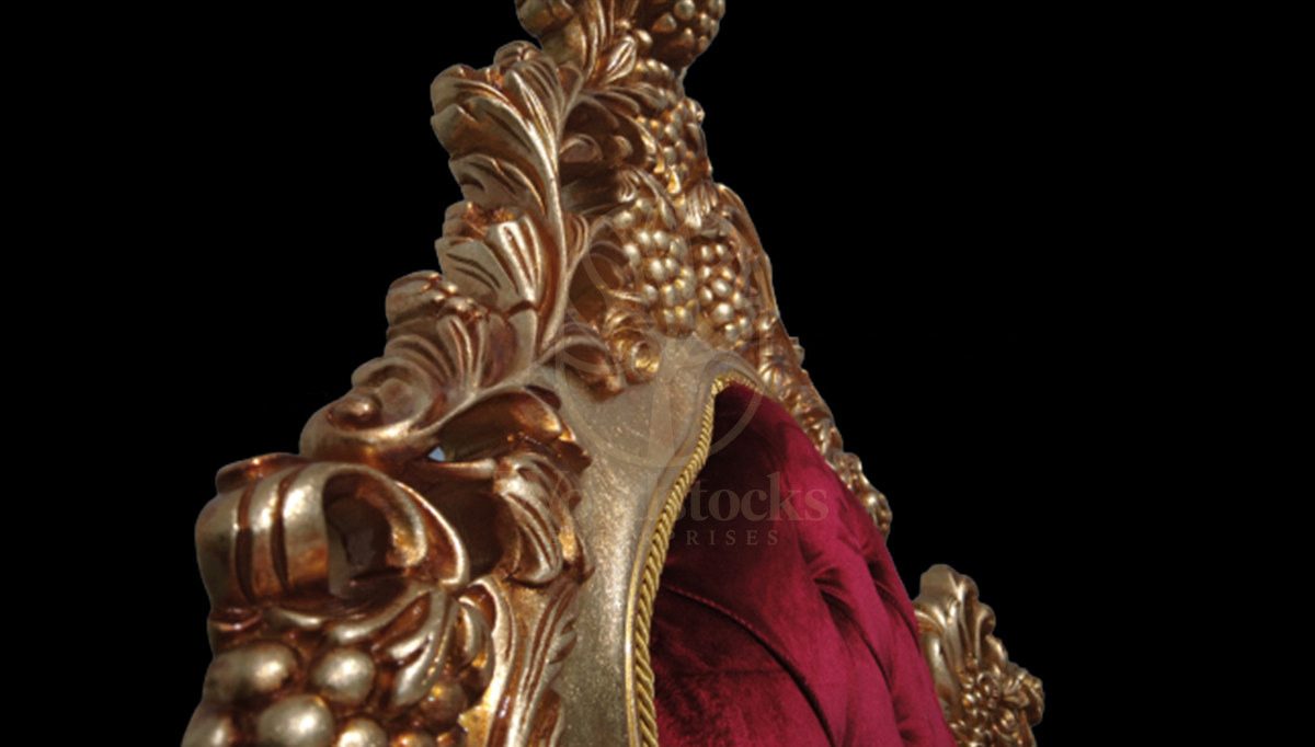 Royal Toledo Hand Carved Teak Armchair, Saharanpur, view 7