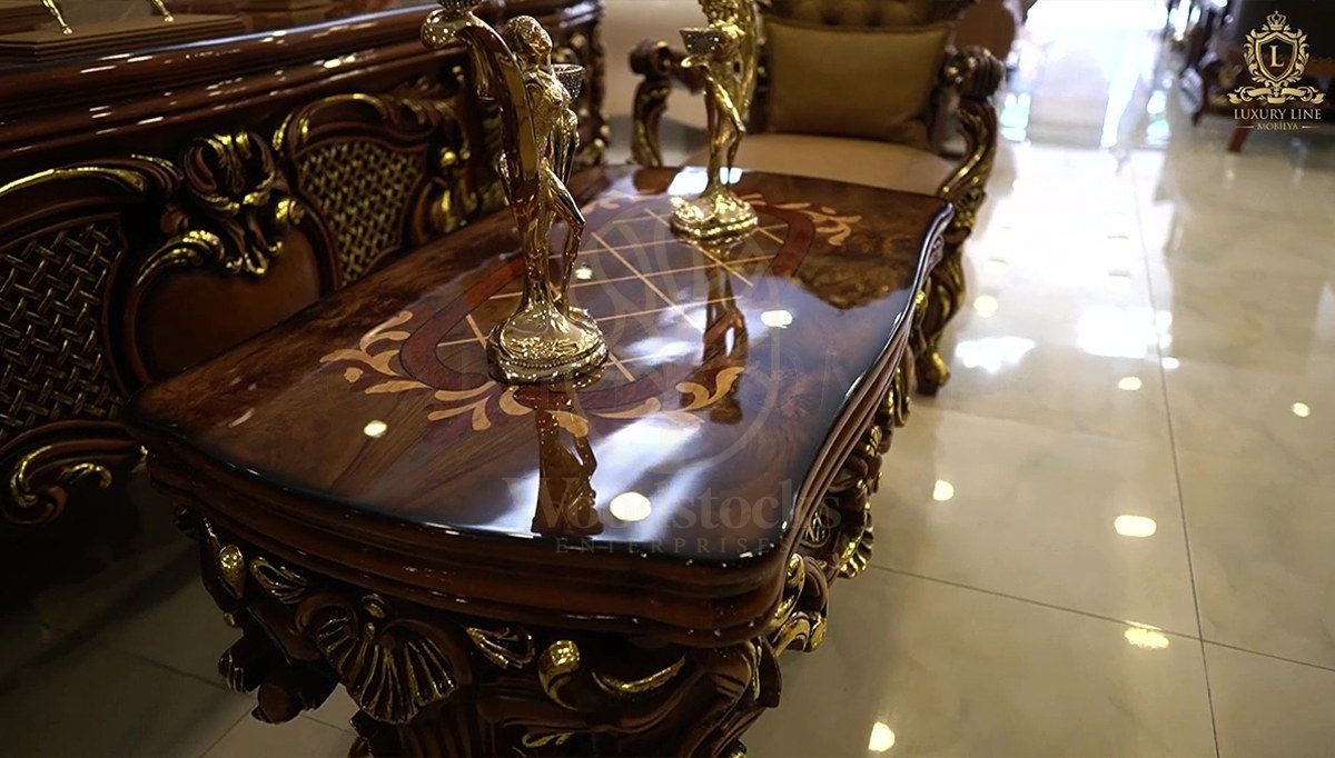 Royal Saltanat Hand Carved Teak Office Table, Saharanpur, view 6