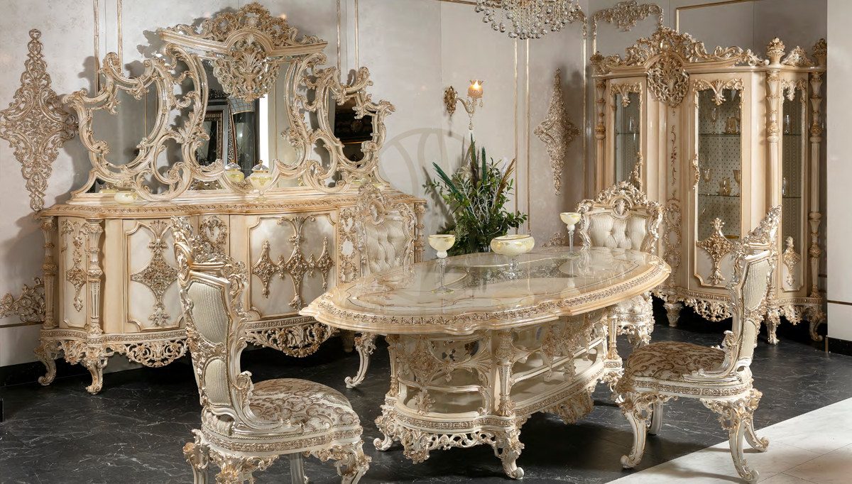 Royal Ontariyo Hand Carved Teak Dining Table Set, Saharanpur, Dining Table