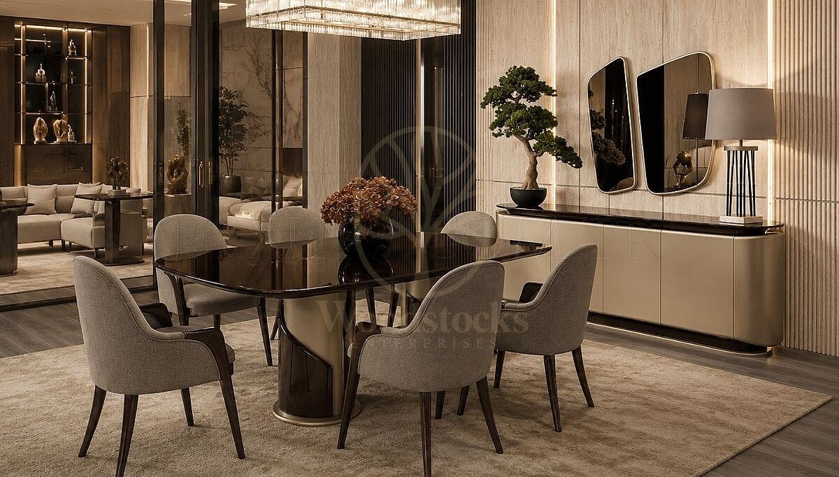 Luxury Cartelle Handcrafted Teak Dining Table Set, Saharanpur, view 2