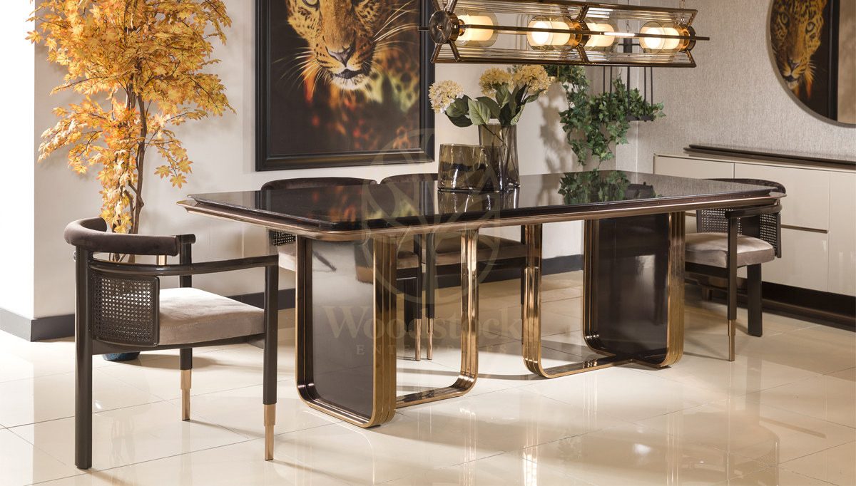 Luxury Floransa Handcrafted Teak Dining Table Set, Saharanpur, view 5