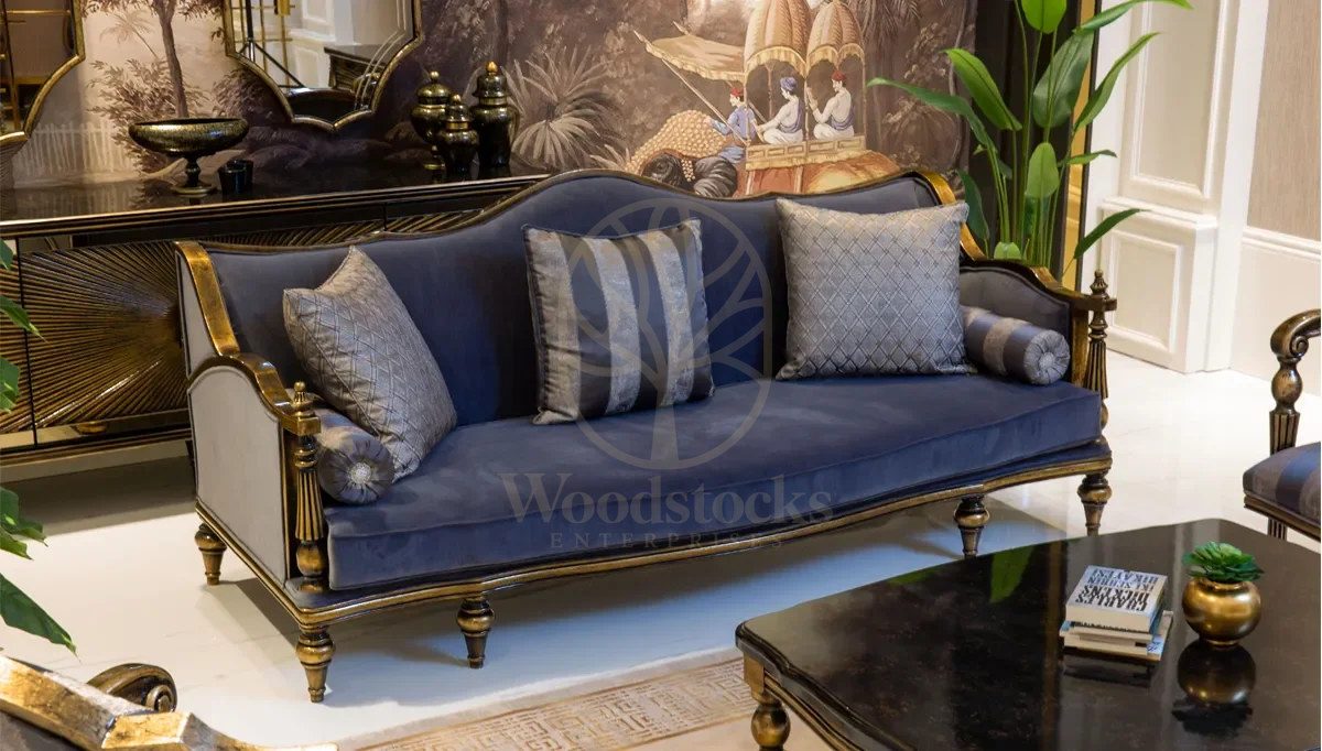 Luxury Decora Art Deco Handcrafted Teak Sofa Set, Saharanpur, view 4