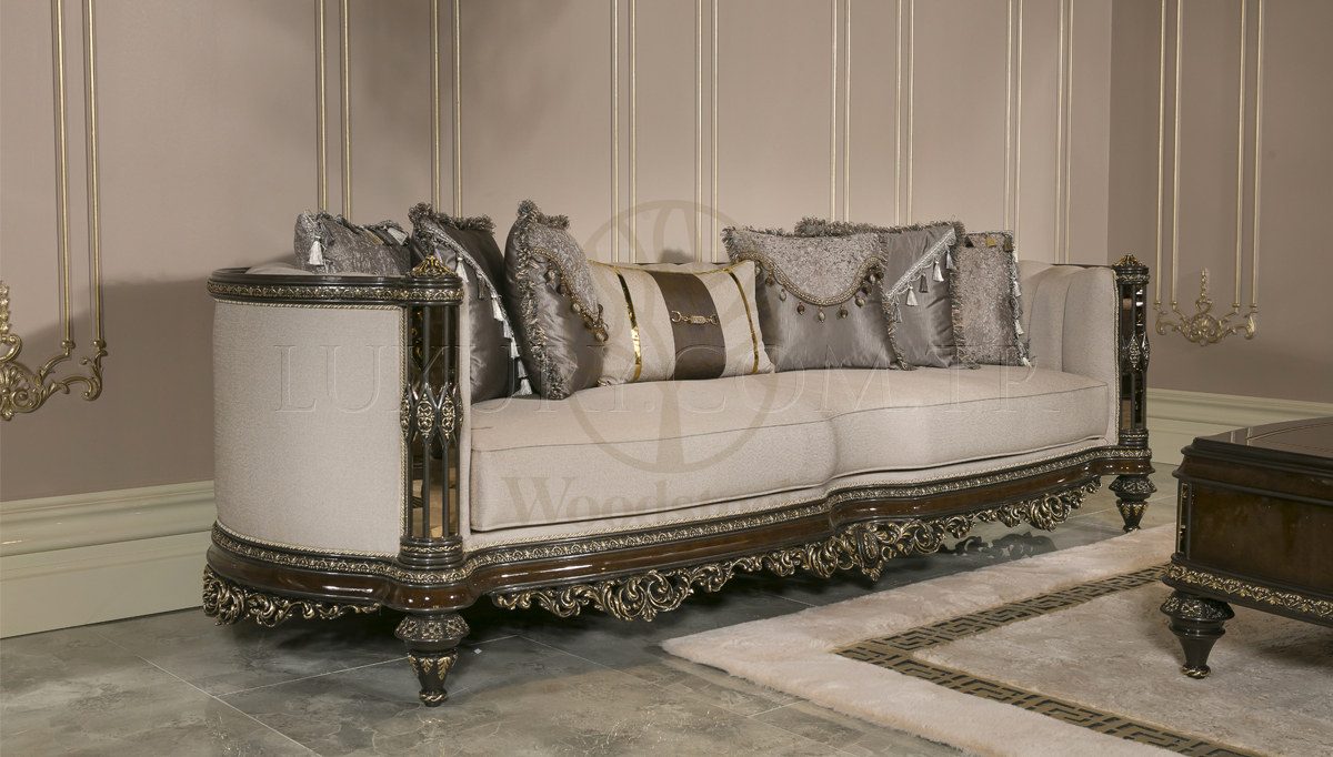 Royal Siena Hand Carved Teak Sofa Set, Saharanpur, view 6