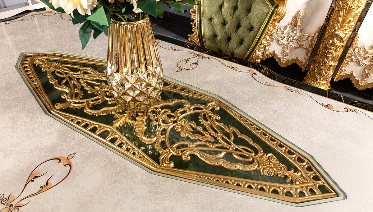 Royal Hurrem Hand Carved Teak Dining Table Set, Saharanpur, view 6