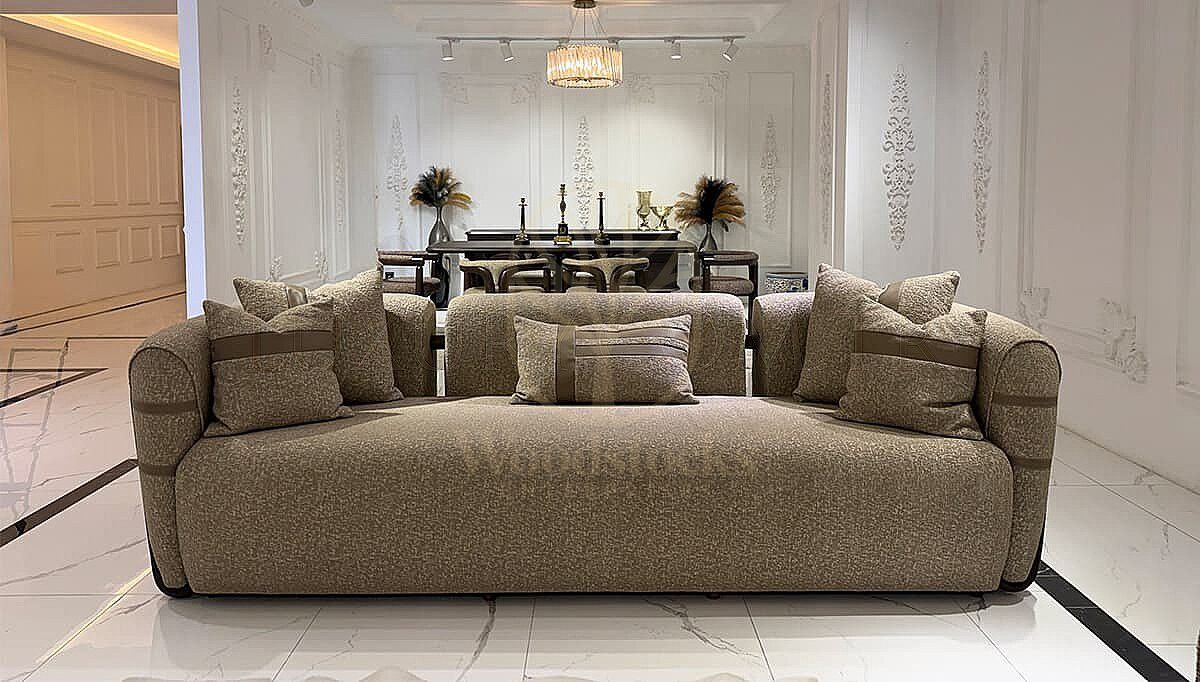 Luxury Aston Brown Handcrafted Teak Sofa Set, Saharanpur, view 3
