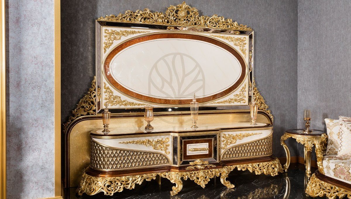 Royal Hazar Hand Carved Teak TV Cabinet, Saharanpur, view 2