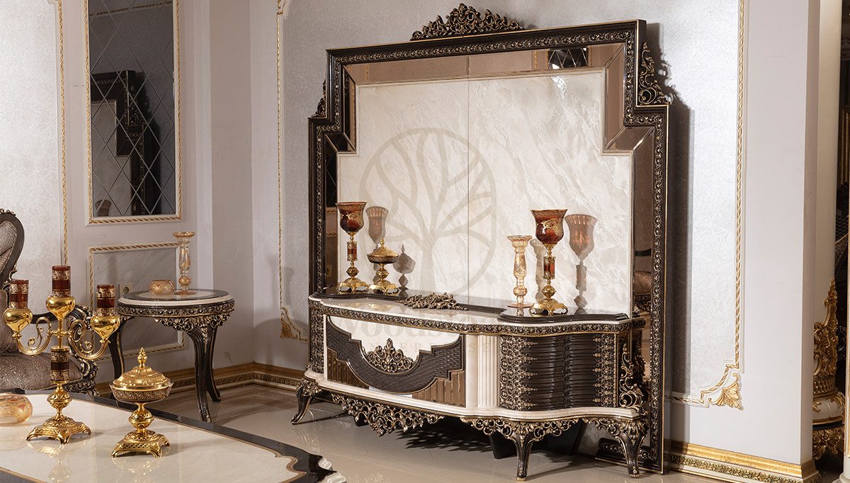 Royal Poltava Hand Carved Teak TV Cabinet, Saharanpur, view 4