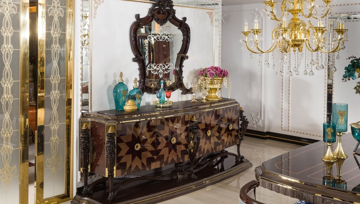 Royal Delano Hand Carved Teak Dining Table Set II, Saharanpur, view 7