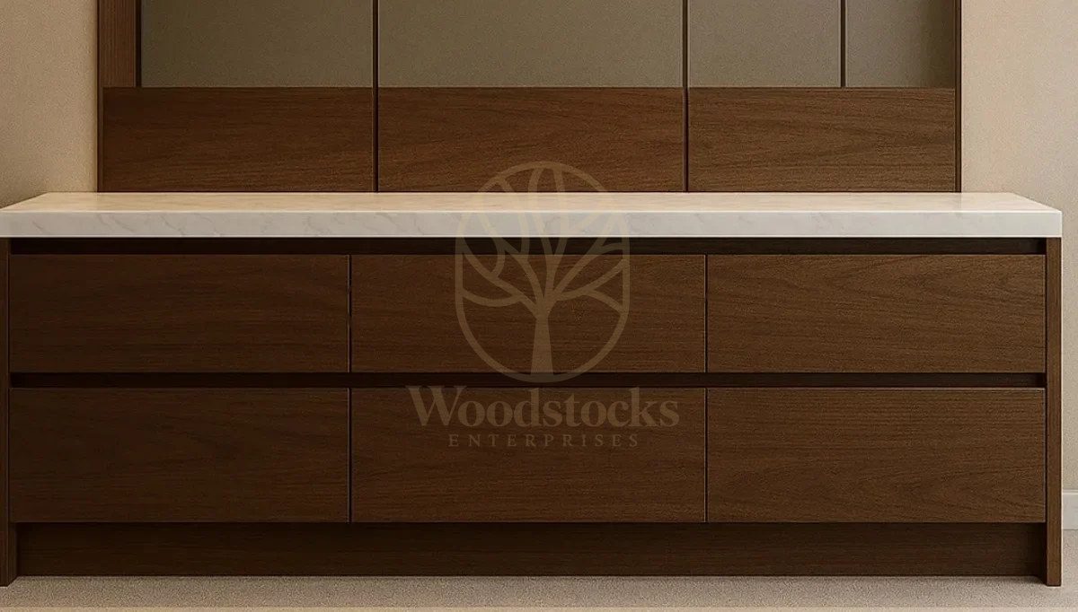 Luxury Roma Walnut Handcrafted Teak TV Cabinet, Saharanpur, view 4