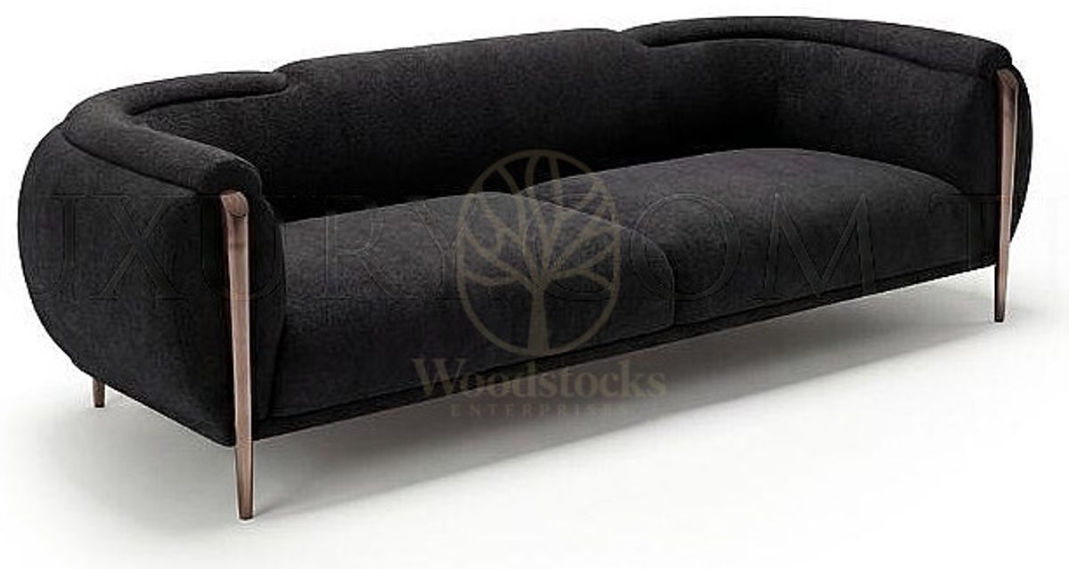 Luxury Avenor Black Handcrafted Teak Sofa Set, Saharanpur, view 4