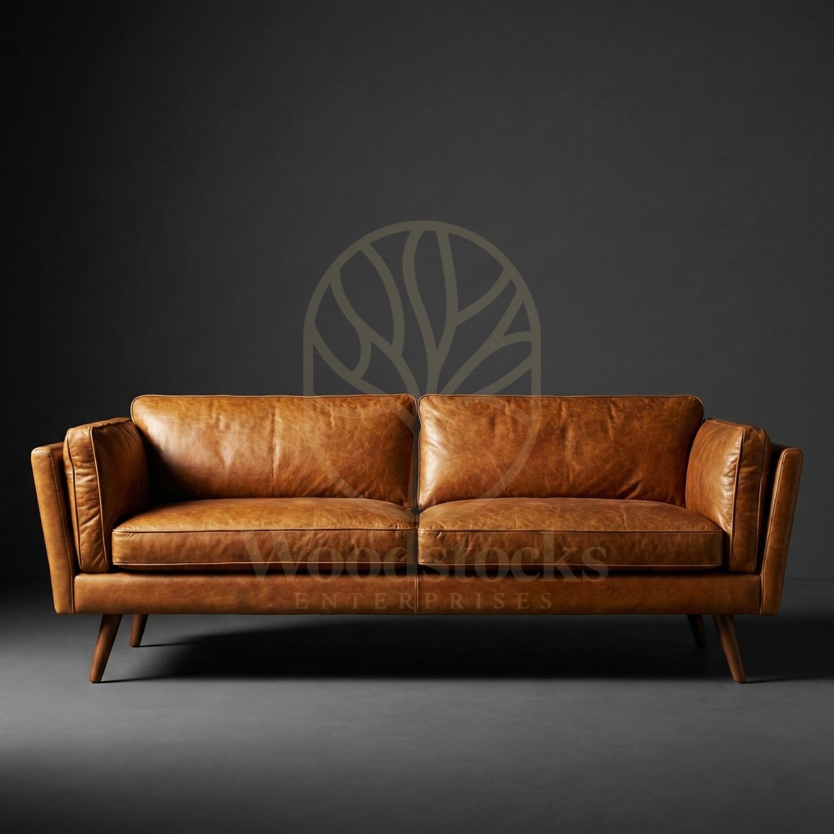 Luxury Teak Østerbro Modernist Leather Sofa, Saharanpur, Sofa Set