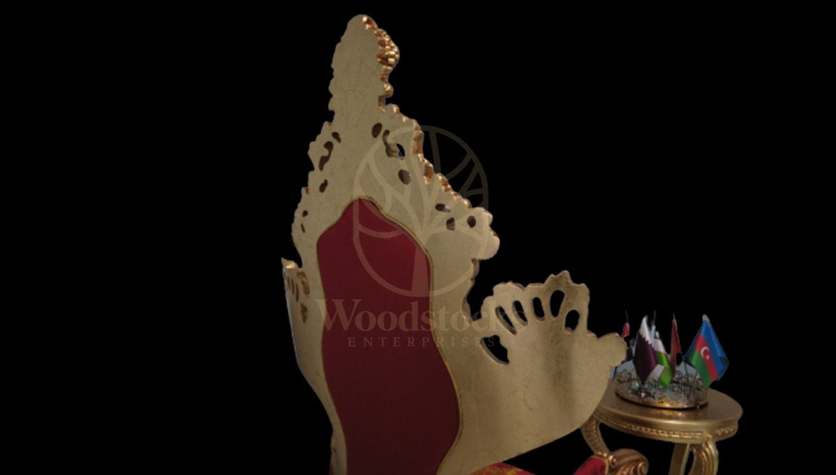 Royal Toledo Hand Carved Teak Armchair, Saharanpur, view 9