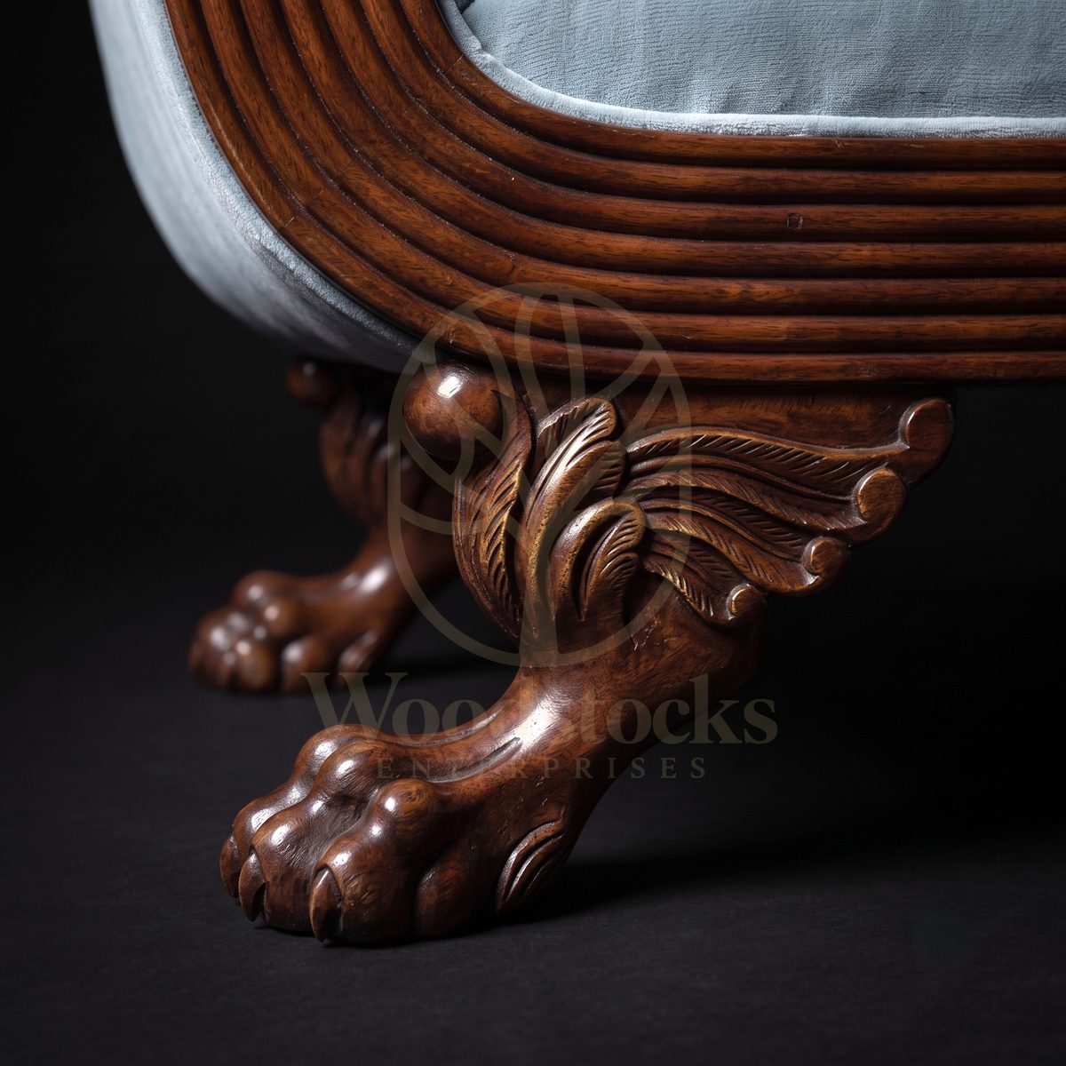 Luxury Teak Berkeley Square Flanking Lions Window Seat, Saharanpur, view 4