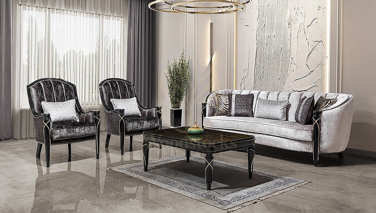 Luxury Levina Handcrafted Teak Sofa Set, Saharanpur, view 3
