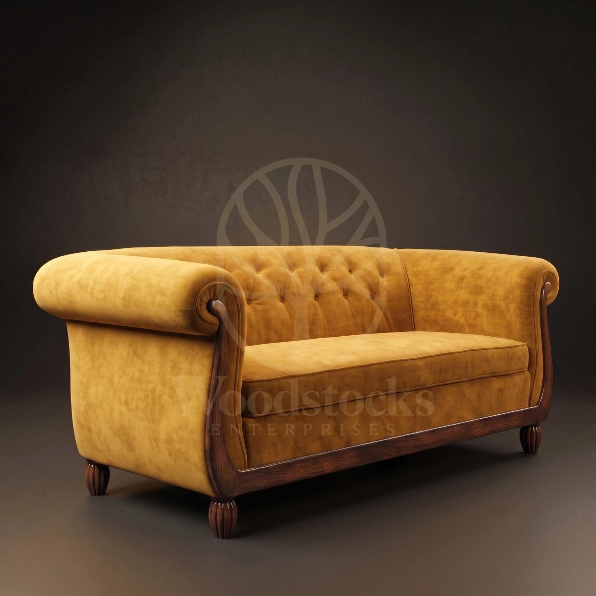 Luxury Teak Bombay Deco Club Sofa, Saharanpur, view 2