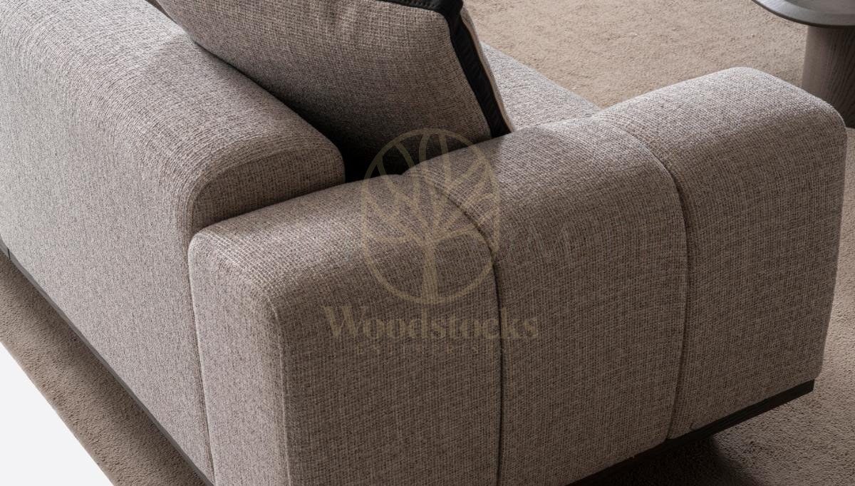 Luxury Orlena Handcrafted Teak L-Shape Sofa, Saharanpur, view 7
