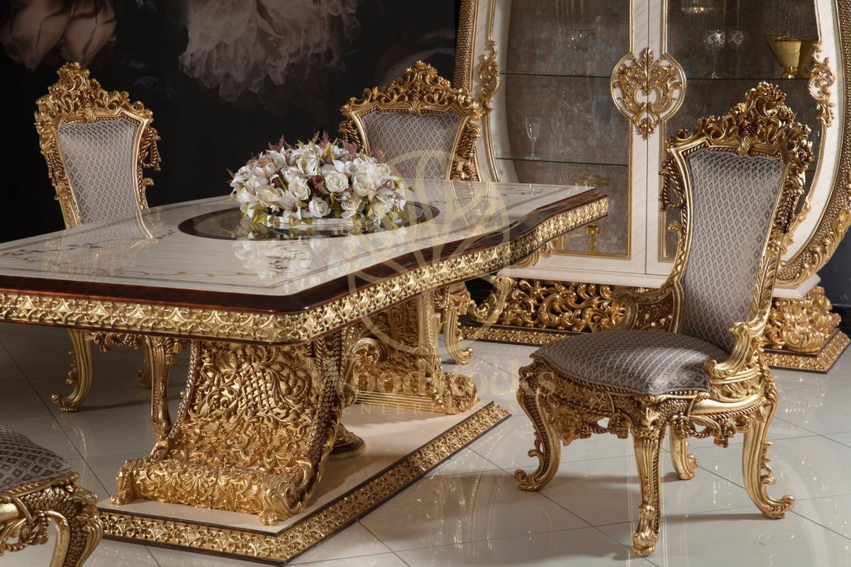Teak Sovereign Antique Gold Dining Set, view 3