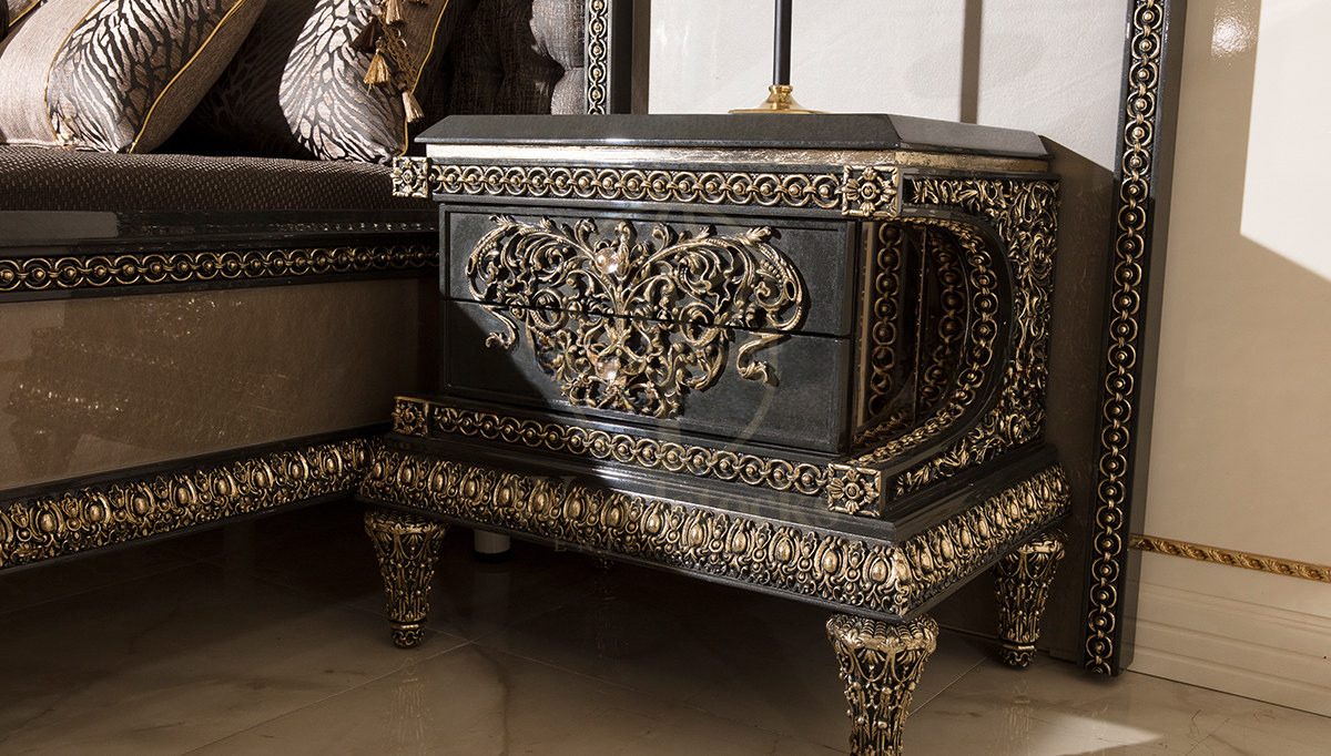 Royal Kraft Black Hand Carved Teak King Size Bed, Saharanpur, view 6