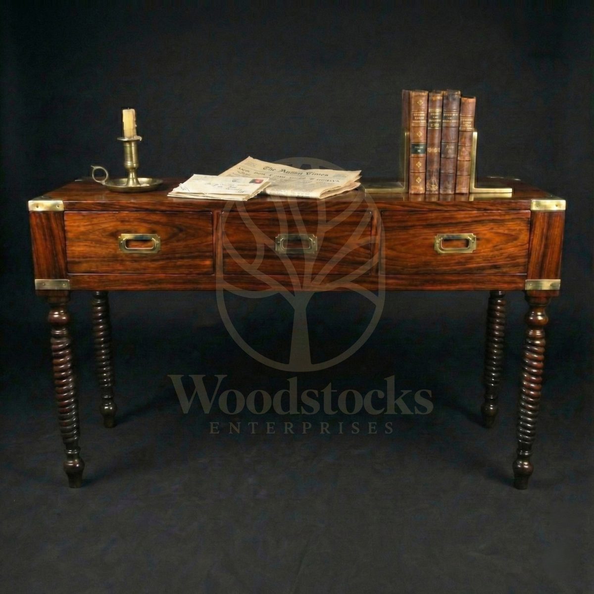 Luxury Teak Colonial Barracks Console Table, Saharanpur, Console Table