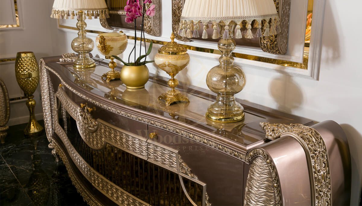 Royal Vegas Hand Carved Teak Dining Table Set, Saharanpur, view 8
