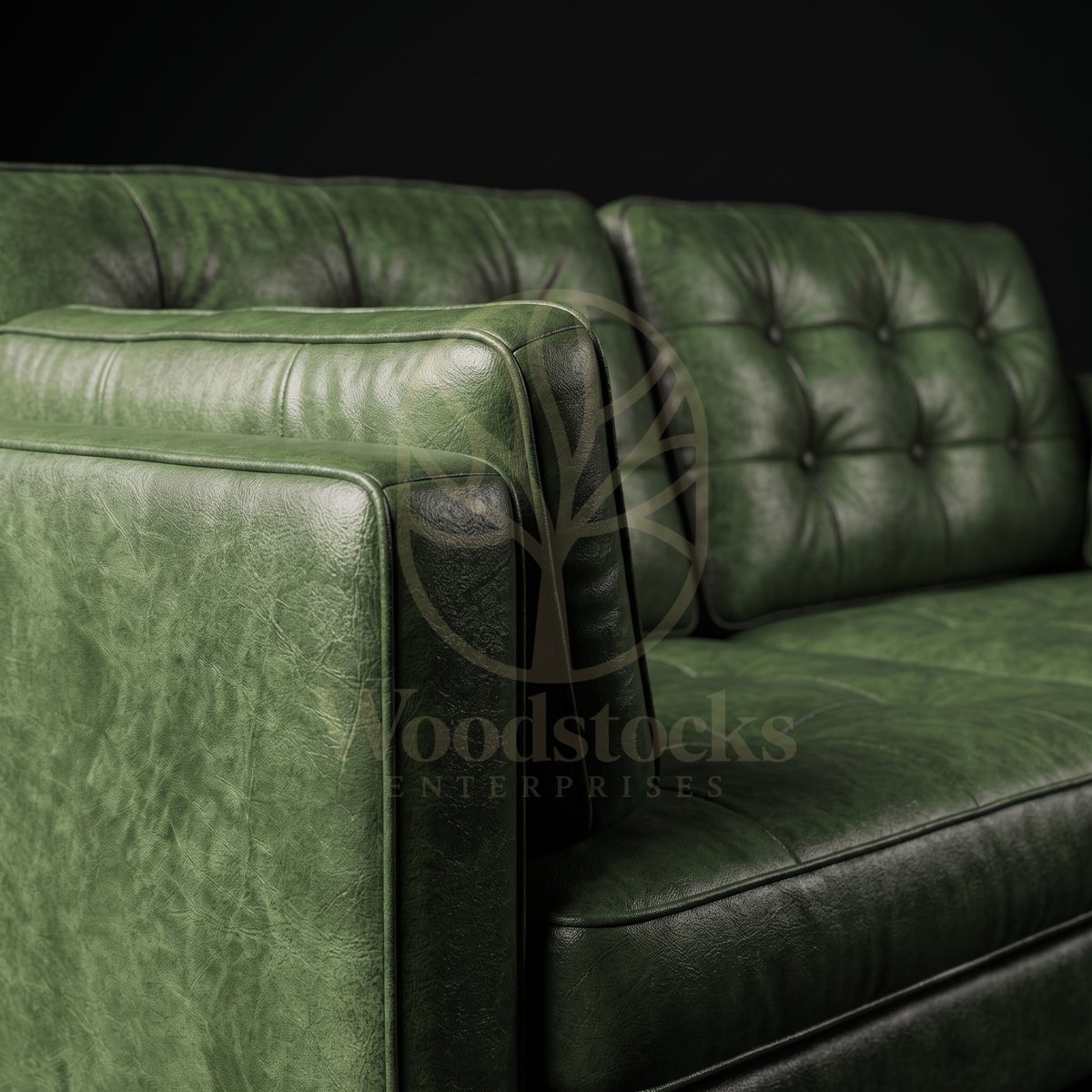 Luxury Teak Allerød Atelier Hunter Green Settee, Saharanpur, view 3