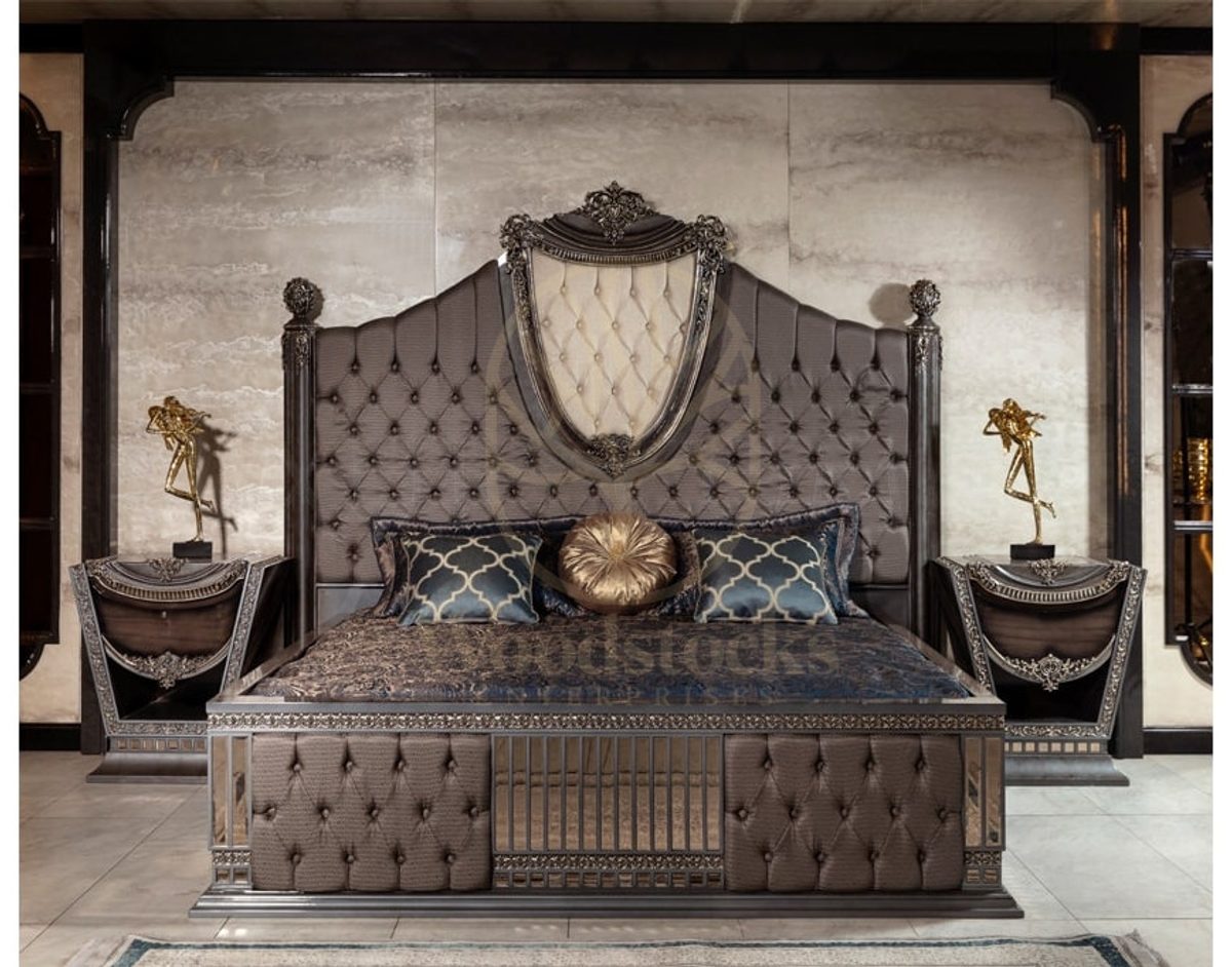 Royal Evander Hand Carved Teak King Size Bed, Saharanpur, view 4