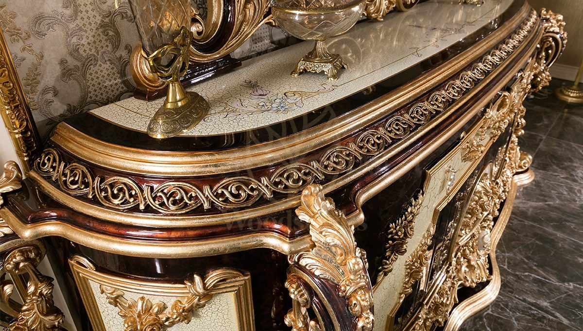 Royal Aspendos Hand Carved Teak Dining Table Set II, Saharanpur, view 9