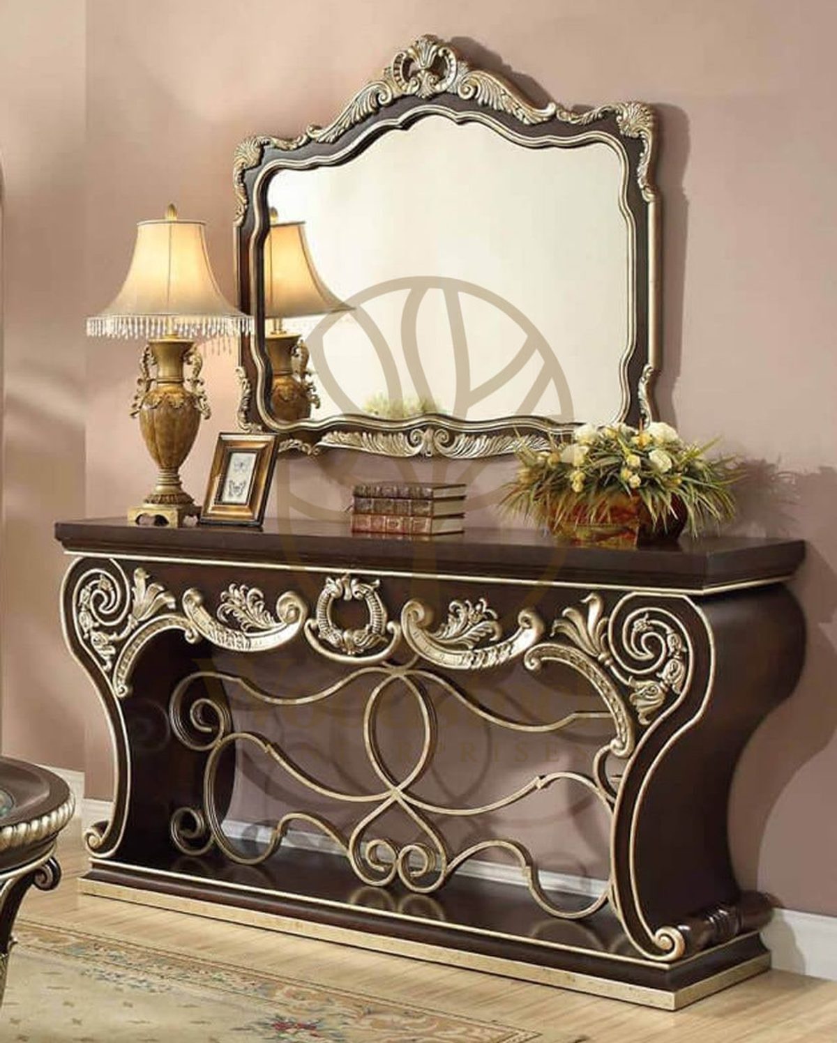 Teak Sleek Cherry Console Table, Console Table