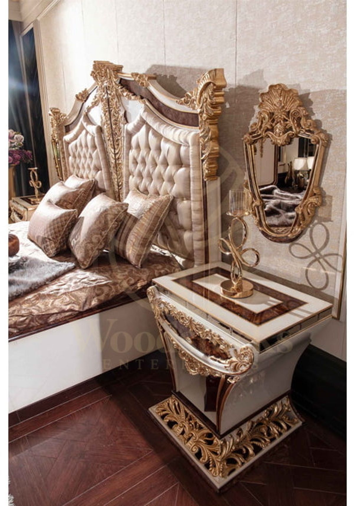 Royal Eritre Bronze Hand Carved Teak King Size Bed, Saharanpur, view 7
