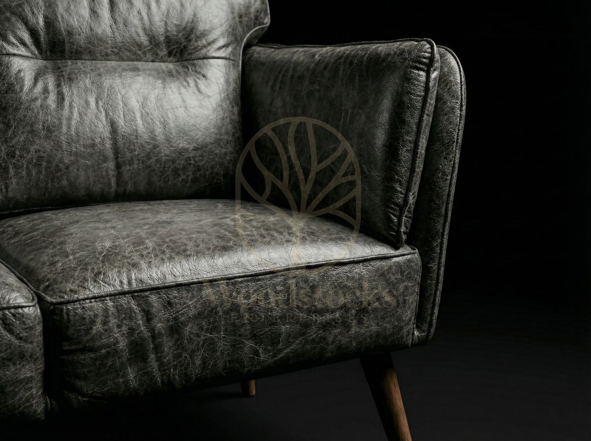 Luxury Teak Brera Atelier Modernist Leather Sofa, Saharanpur, view 3